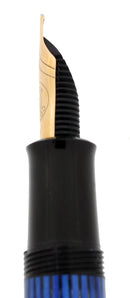 MINT CIRCA 1997 PELIKAN M400 (OLD STYLE) BLUE STRIPED FOUNTAIN PEN NEVER INKED OFFERED BY ANTIQUE DIGGER