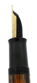 PELIKAN M400 OLD STYLE TORTOISE BROWN STRIPED 14K EF NIB FOUNTAIN PEN MINT OFFERED BY ANTIQUE DIGGER