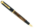 PELIKAN M400 OLD STYLE TORTOISE BROWN STRIPED 14K EF NIB FOUNTAIN PEN MINT OFFERED BY ANTIQUE DIGGER