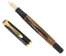 PELIKAN M400 OLD STYLE TORTOISE BROWN STRIPED 14K EF NIB FOUNTAIN PEN MINT OFFERED BY ANTIQUE DIGGER
