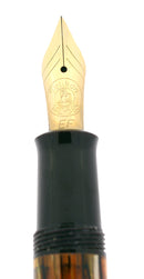 PELIKAN M400 OLD STYLE TORTOISE BROWN STRIPED 14K EF NIB FOUNTAIN PEN MINT OFFERED BY ANTIQUE DIGGER