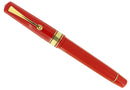 CIRCA 1998 OMAS MILORD 12 SIDED FACETED RED FOUNTAIN PEN IN BOX NEAR MINT OFFERED BY ANTIQUE DIGGER