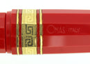 CIRCA 1998 OMAS MILORD 12 SIDED FACETED RED FOUNTAIN PEN IN BOX NEAR MINT OFFERED BY ANTIQUE DIGGER
