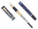 1998 PARKER DUOFOLD INTERNATIONAL BLUE MARBLE FOUNTAIN PEN 18K FINE NIB NEW IN BOX OFFERED BY ANTIQUE DIGGER