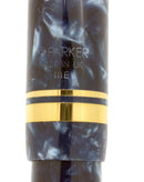 1998 PARKER DUOFOLD INTERNATIONAL BLUE MARBLE FOUNTAIN PEN 18K FINE NIB NEW IN BOX OFFERED BY ANTIQUE DIGGER