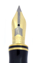 1998 PARKER DUOFOLD INTERNATIONAL BLUE MARBLE FOUNTAIN PEN 18K FINE NIB NEW IN BOX OFFERED BY ANTIQUE DIGGER