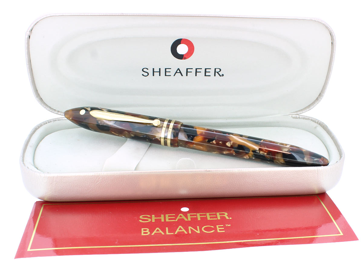 SHEAFFER BALANCE II AMBER GLOW FOUNTAIN PEN NOS MINT IN BOX NEVER INKED