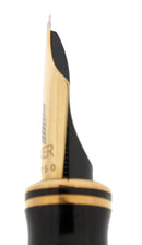 1999 PARKER DUOFOLD CENTENNIAL RED MARBLED 18K MEDIUM LEFT OBLIQUE NIB FOUNTAIN PEN OFFERED BY ANTIQUE DIGGER