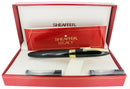 C1999 SHEAFFER LEGACY BLACK LAQUE 18K EXTRA-FINE NIB FOUNTAIN PEN NEVER INKED NOS OFFERED BY ANTIQUE DIGGER
