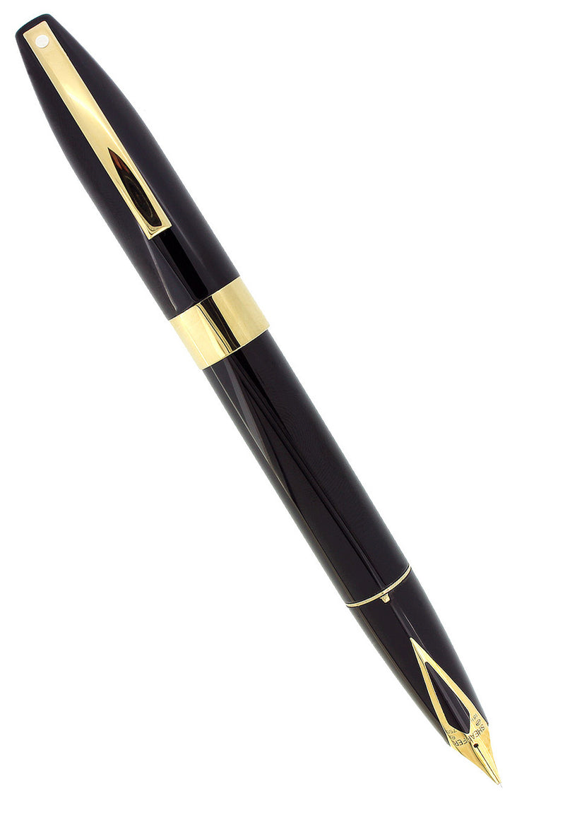 C1999 SHEAFFER LEGACY BLACK LAQUE 18K EXTRA-FINE NIB FOUNTAIN PEN NEVER INKED NOS OFFERED BY ANTIQUE DIGGER