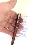 1937 PARKER STANDARD VACUMATIC BURGUNDY PEARL DOUBLE JEWEL FOUNTAIN PEN RESTORED