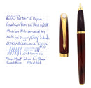 2000 PARKER ELLIPSE LAQUE RED W/18K MED NIB FOUNTAIN PEN SERVICED