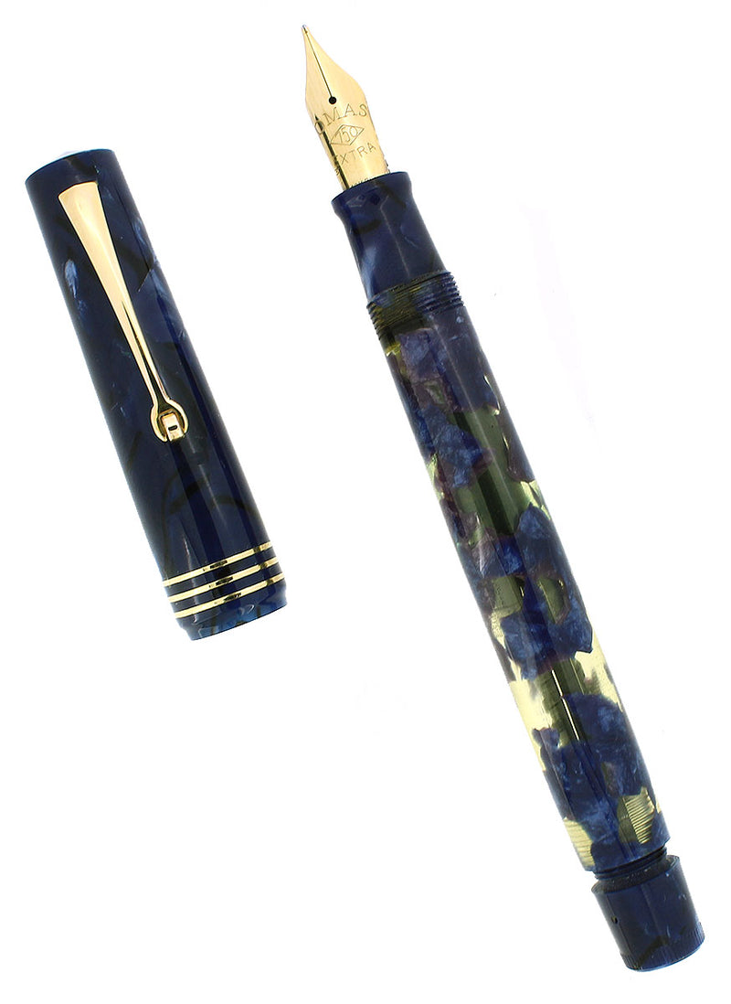 OMAS 75TH ANNIVERSARY EXTRA LUCENS BLUE LIMITED EDITION 12 OF 500 FOUNTAIN PEN MINT IN BOX OFFERED BY ANTIQUE DIGGER