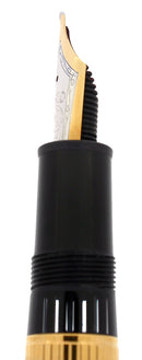 C2001 MONTBLANC 146 MASTERPIECE LEGRAND SOLITAIRE STERLING VERMEIL LINED PATTERN 18K OBB NIB FOUNTAIN PEN OFFERED BY ANTIQUE DIGGER