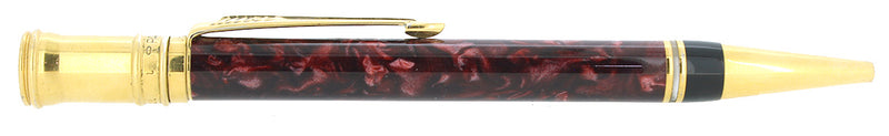 2003 PARKER DUOFOLD RED MARBLED BALLPOINT PEN MADE IN UK
