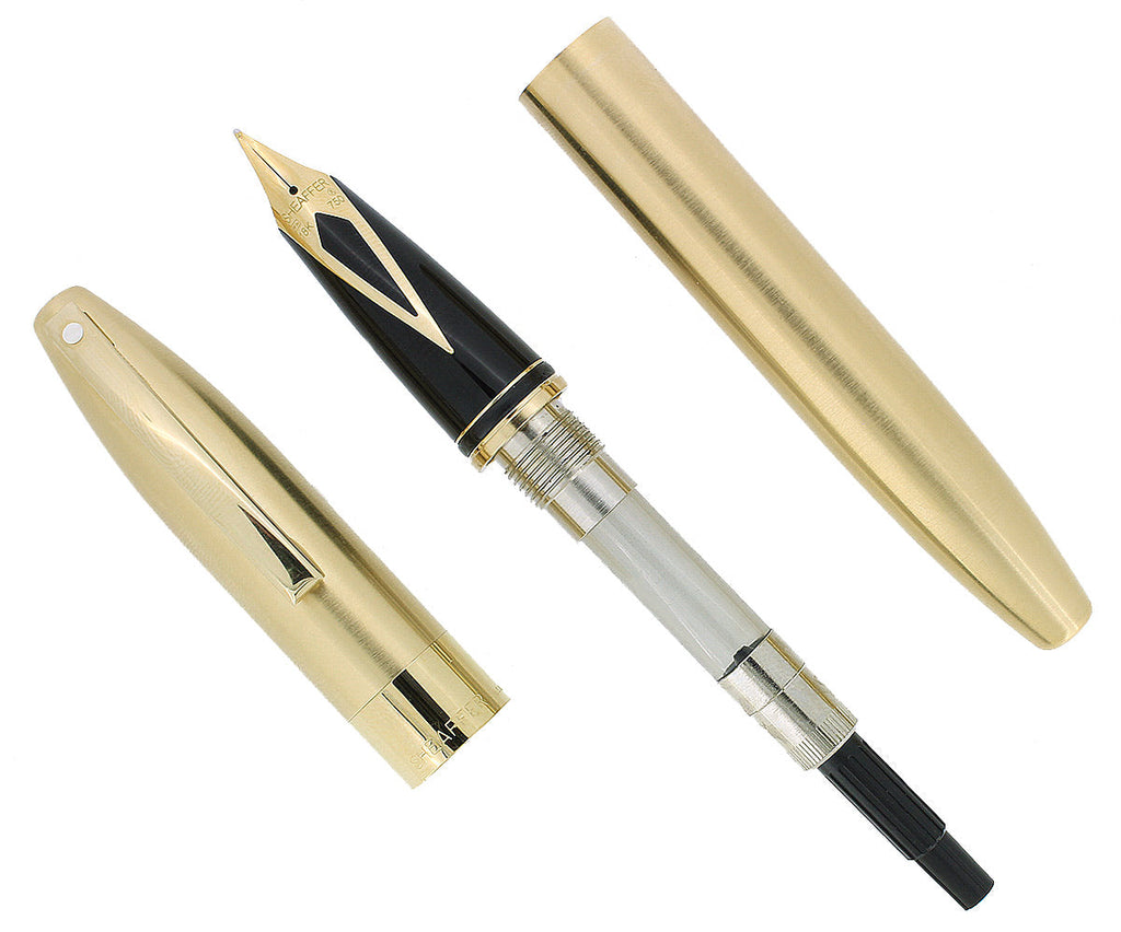 Sheaffer Pen 2003 SHEAFFER LEGACY HERITAGE BRUSHED GOLD FOUNTAIN PEN NEVER INKED