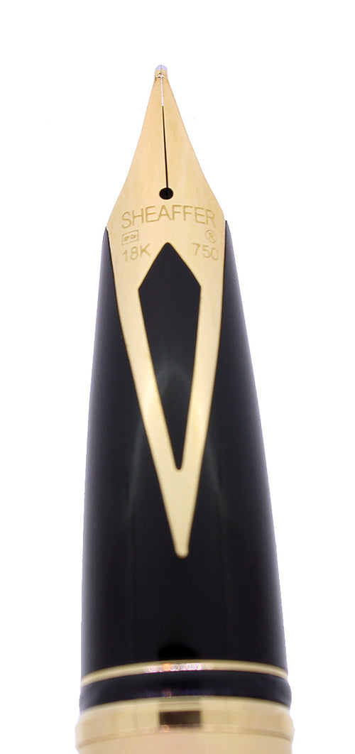 2003 SHEAFFER LEGACY HERITAGE BRUSHED GOLD 18K MED NIB FOUNTAIN PEN NE