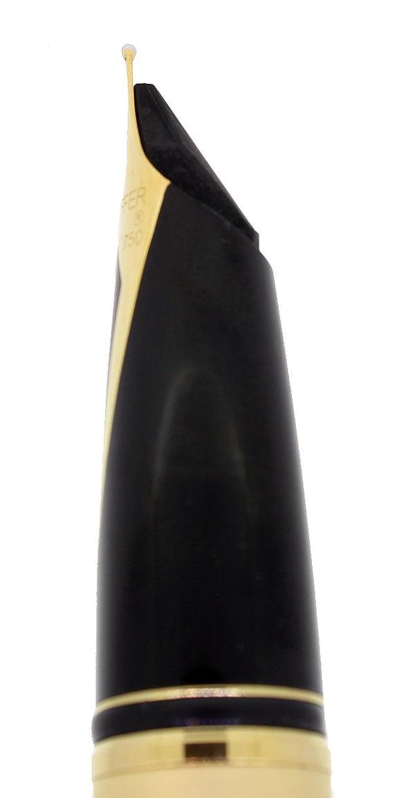 2003 SHEAFFER LEGACY HERITAGE BRUSHED GOLD 18K MED NIB FOUNTAIN PEN NE