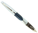 CIRCA 2004 SHEAFFER INTRIGUE PETROL BLUE & CHROME FOUNTAIN PEN NEAR MINT MEDIUM NIB OFFERED BY ANTIQUE DIGGER