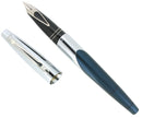 CIRCA 2004 SHEAFFER INTRIGUE PETROL BLUE & CHROME FOUNTAIN PEN NEAR MINT MEDIUM NIB OFFERED BY ANTIQUE DIGGER