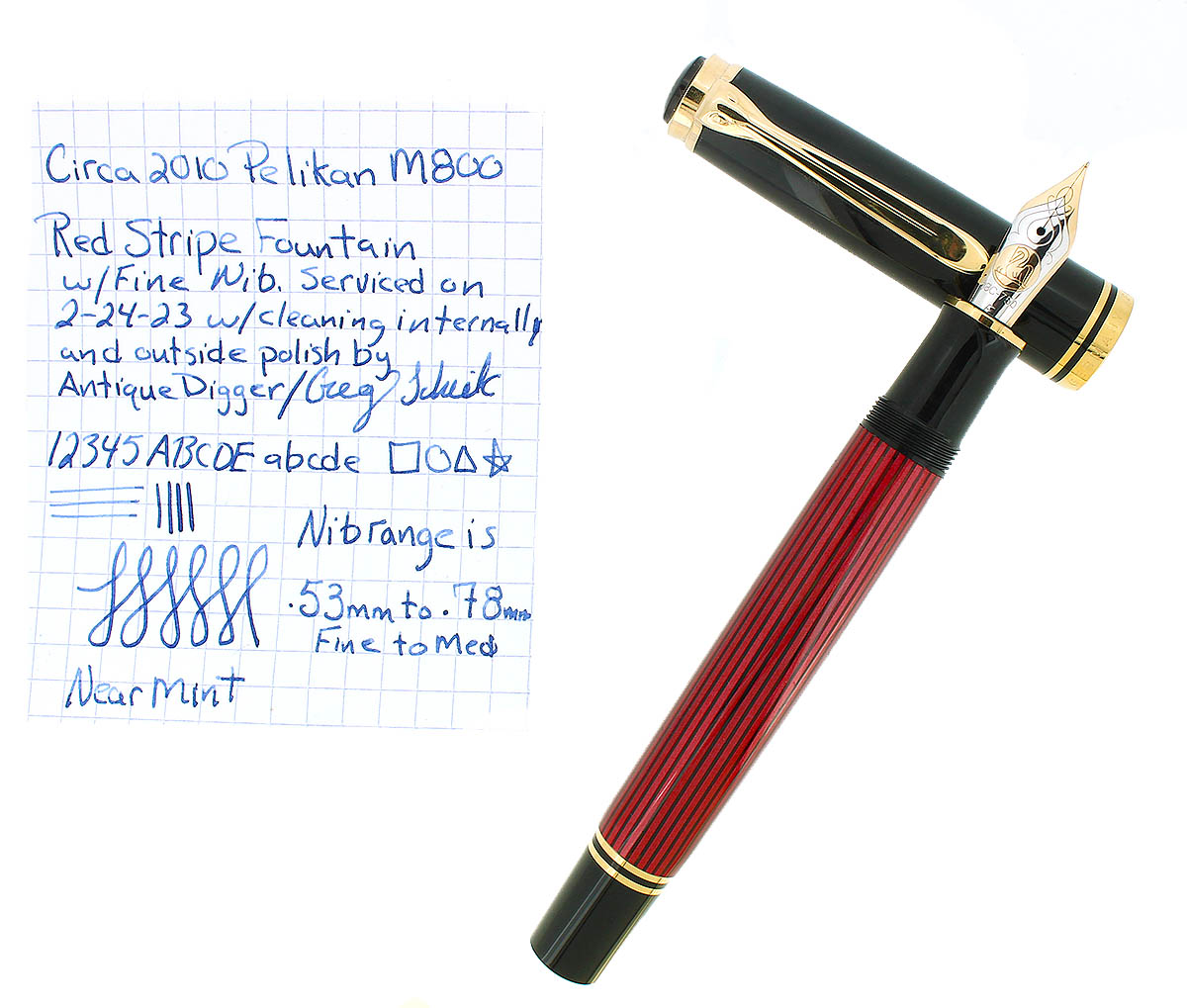 2010PelikanM800RedStripeFounta