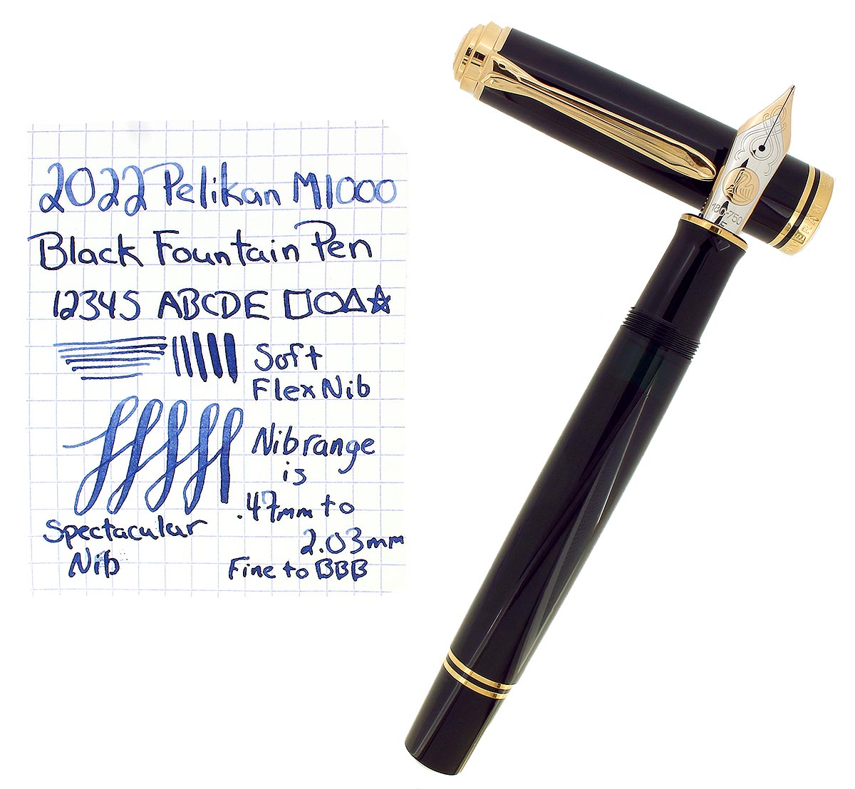 【極美品】新品未使用 Pelikan 万年筆 m1000  18C 750F 2022PelikanM1000BlackFountainP