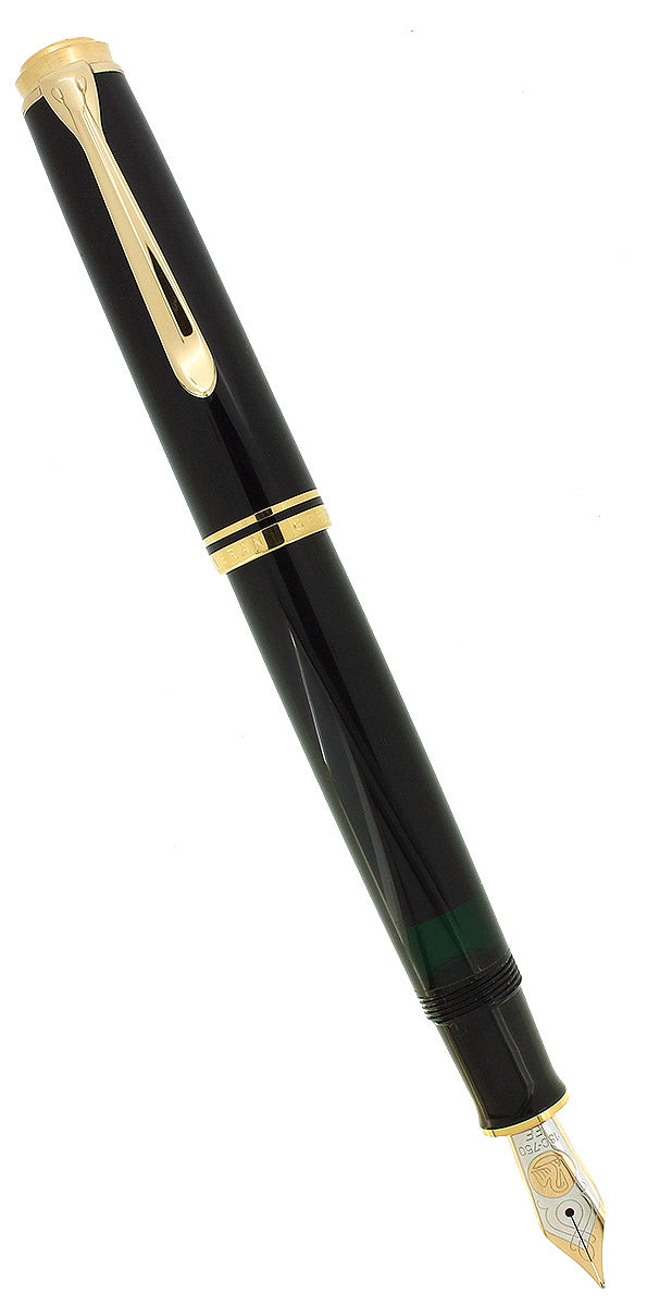 2022 PELIKAN M800 SOUVERAN GOLD TRIM 18C EXTRA FINE NIB BLACK FOUNTAIN PEN MINT NEW IN BOX OFFERED BY ANTIQUE DIGGER