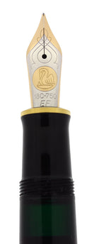 2022 PELIKAN M800 SOUVERAN GOLD TRIM 18C EXTRA FINE NIB BLACK FOUNTAIN PEN MINT NEW IN BOX OFFERED BY ANTIQUE DIGGER