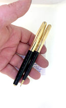 RARE 1945 PARKER 51 14K GOLD SMOOTH CAPS FOUNTAIN PEN AND PENCIL SET RESTORED NEAR MINT