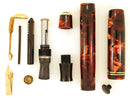 1934 PARKER BURGUNDY MOTTLED DOUBLE JEWEL VACUMATIC JR FOUNTAIN PEN RESTORED OFFERED BY ANTIQUE DIGGER