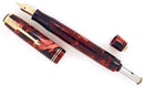 1934 PARKER BURGUNDY MOTTLED DOUBLE JEWEL VACUMATIC JR FOUNTAIN PEN RESTORED OFFERED BY ANTIQUE DIGGER