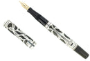 C1915 WATERMAN 414 PSF STERLING TREFOIL VINE OVERLAY FOUNTAIN PEN RESTORED