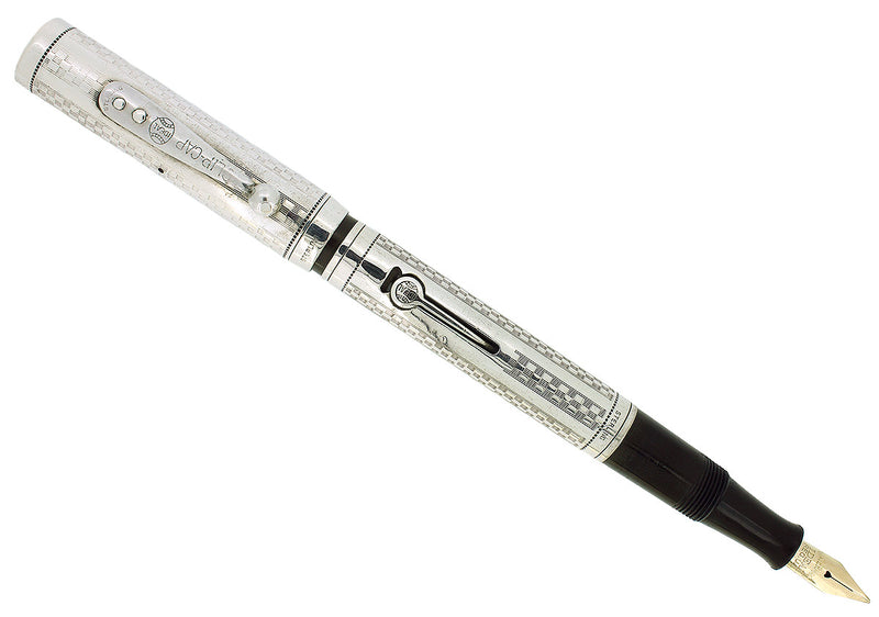 1920S WATERMAN 452 STERLING GOTHIC OVERLAY M-BBB FLEX NIB FOUNTAIN PEN RESTORED OFFERED BY ANTIQUE DIGGER