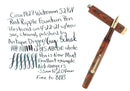 C1927 WATERMAN RED RIPPLE 52 1/2V F-BBB 2.04MM FLEX NIB FOUNTAIN PEN RESTORED OFFERED BY ANTIQUE DIGGER