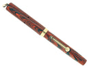 C1927 WATERMAN RED RIPPLE 52 1/2V F-BBB 2.04MM FLEX NIB FOUNTAIN PEN RESTORED OFFERED BY ANTIQUE DIGGER