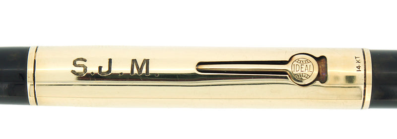 C1917 WATERMAN 552 1/2 SOLID 14K GOLD OVERLAY XF-BBB NIB FOUNTAIN PEN RESTORED OFFERED BY ANTIQUE DIGGER