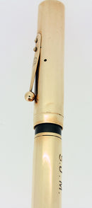 C1917 WATERMAN 552 1/2 SOLID 14K GOLD OVERLAY XF-BBB NIB FOUNTAIN PEN RESTORED OFFERED BY ANTIQUE DIGGER