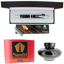 PILOT NAMIKI VANISHING POINT BLACK WITH RHODIUM ACCENTS 18K NIB FOUNTAIN PEN