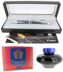 NEW PILOT NAMIKI VANISHING POINT GUN METAL GRAY RHODIUM TRIM 18K NIB FOUNTAIN PEN OFFERED BY ANTIQUE DIGGER