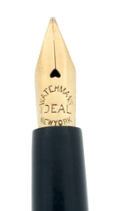 CIRCA 1907 WATERMAN 612 EYEDROPPER PEARL SLAB FOUNTAIN PEN F-BB NIB RARE RESTORED OFFERED BY ANTIQUE DIGGER