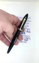 C1929 SHEAFFER JET BLACK OVERSIZE BALANCE FOUNTAIN PEN XF-BBB FLEX NIB RESTORED