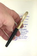 1941 PARKER 51 FIRST YEAR DOUBLE JEWEL GOLD CAP BLACK BARREL FOUNTAIN PEN RESTORED