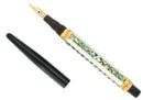 C1900 AIKIN LAMBERT TAPER CAP PEARL ABALONE SLAB FOUNTAIN PEN RESTORED OFFERED BY ANTIQUE DIGGER