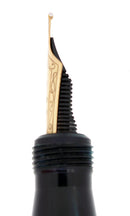 ANCORA CAPRI BLUE FOUNTAIN PEN STERLING TRIM 18K BROAD NIB NEAR MINT IN BOX OFFERED BY ANTIQUE DIGGER