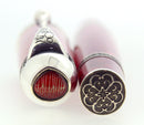 AURORA 85TH ANNIVERSARY LIMITED EDITION STERLING SILVER & RED MARBLED ROLLERBALL PEN OFFERED BY ANTIQUE DIGGER