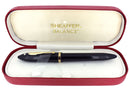 SHEAFFER BLACK BALANCE II WHITE DOT JET MEDIUM 14K NIB FOUNTAIN PEN OFFERED BY ANTIQUE DIGGER