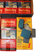 CIRCA 1940s BERKELEY BLADES COUNTER ADVERTISING DISPLAY UNOPENED NEW OLD STOCK OFFERED BY ANTIQUE DIGGER