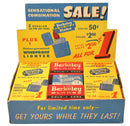 CIRCA 1940s BERKELEY BLADES COUNTER ADVERTISING DISPLAY UNOPENED NEW OLD STOCK OFFERED BY ANTIQUE DIGGER