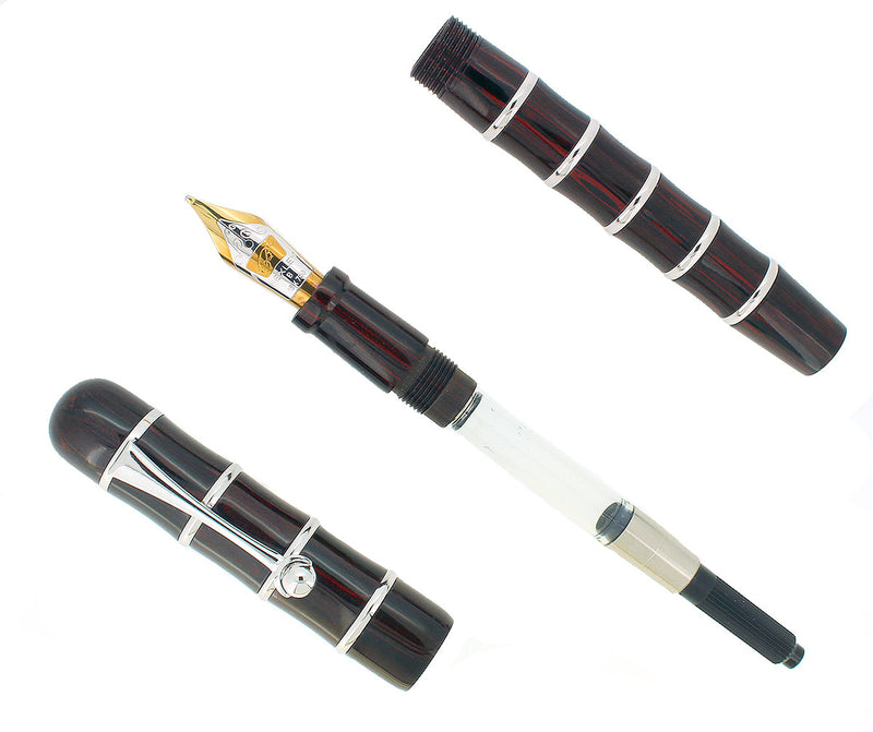 2007 BEXLEY OWNERS CLUB LIMITED EDITION DARK MAHOGANY EBONITE FOUNTAIN PEN NEVER INKED MINT OFFERED BY ANTIQUE DIGGER