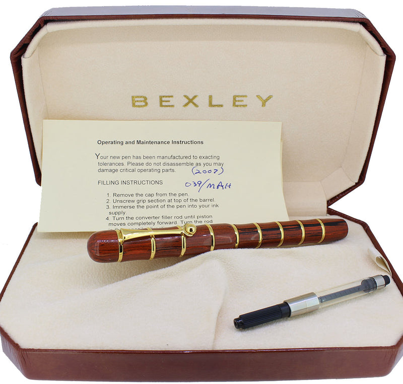 2007 BEXLEY OWNERS CLUB LIMITED EDITION EBONITE FOUNTAIN PEN NEVER INKED MINT OFFERED BY ANTIQUE DIGGER